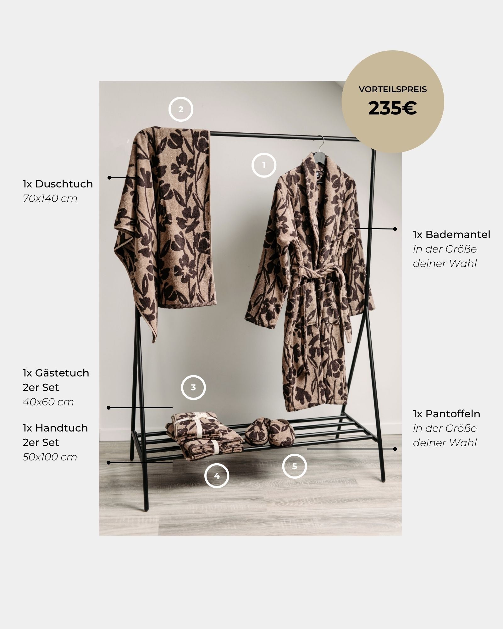 Bundle Spa Erlebnis FLORA Beige-Braun