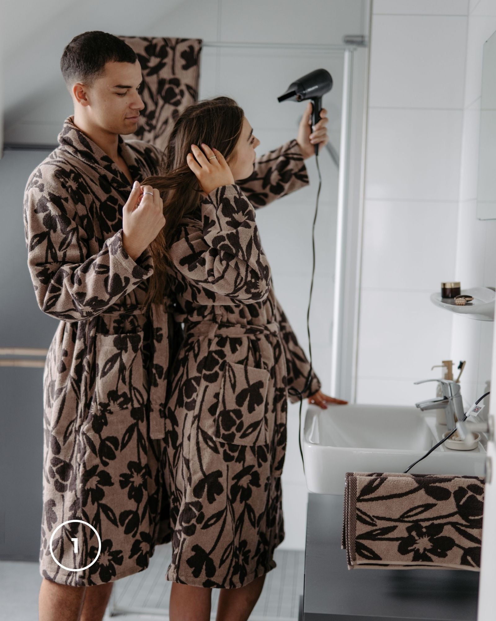 Bundle Bademantel & Slipper FLORA Bademantel