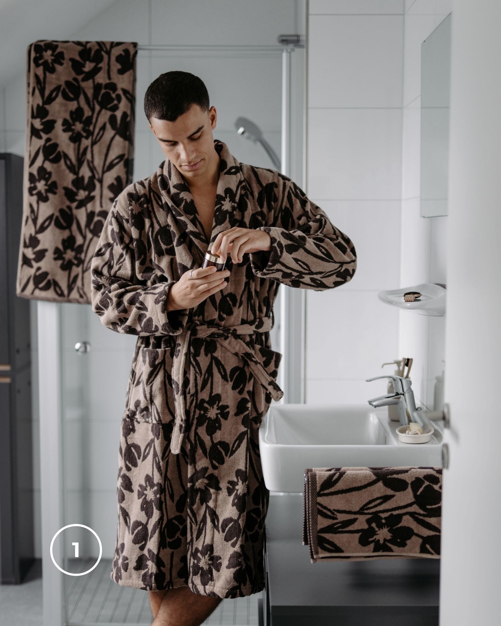 Bademantel FLORA im Couple-Set