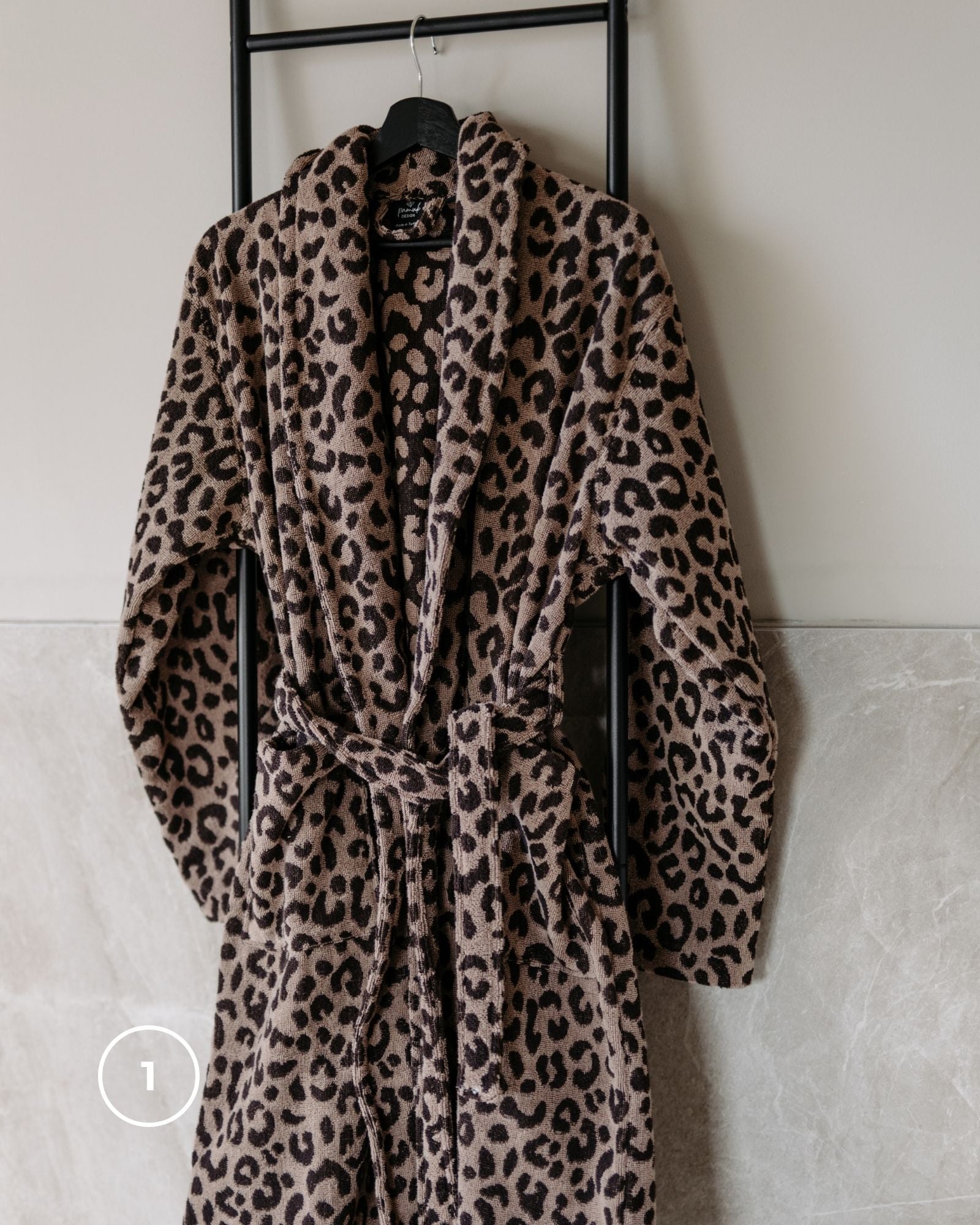 Bundle Pärchen Bademantel Herren LEO Beige-Braun