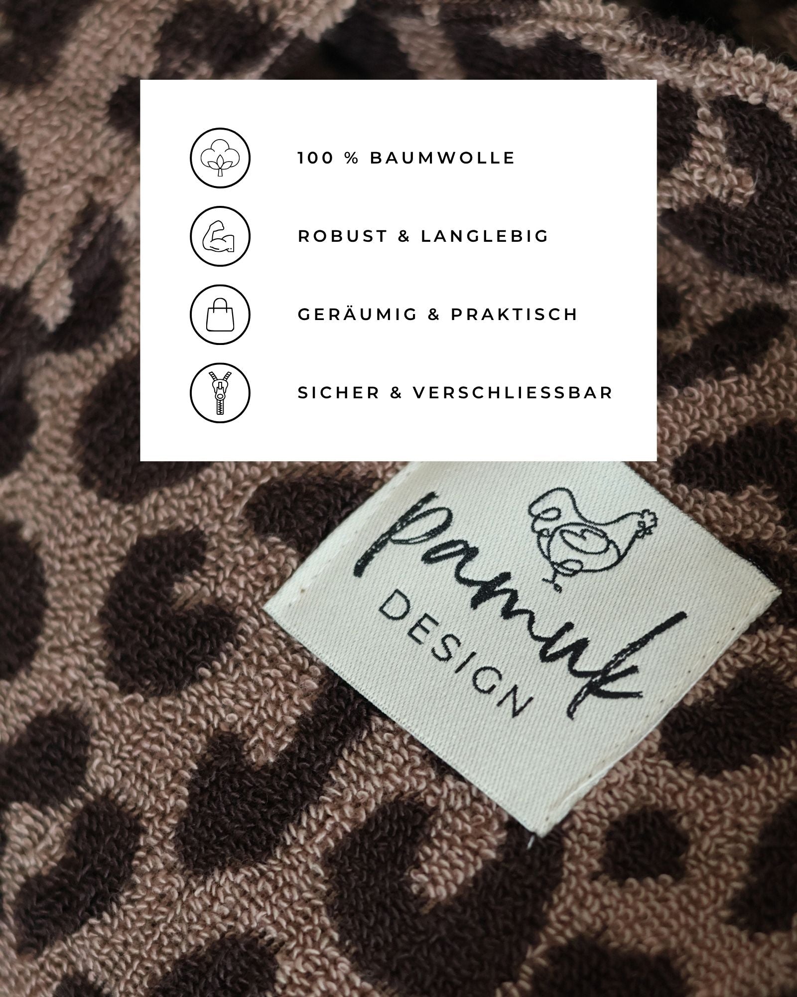 Frottee-Tasche LEO, 45 x 35 x 15 - pamuk design