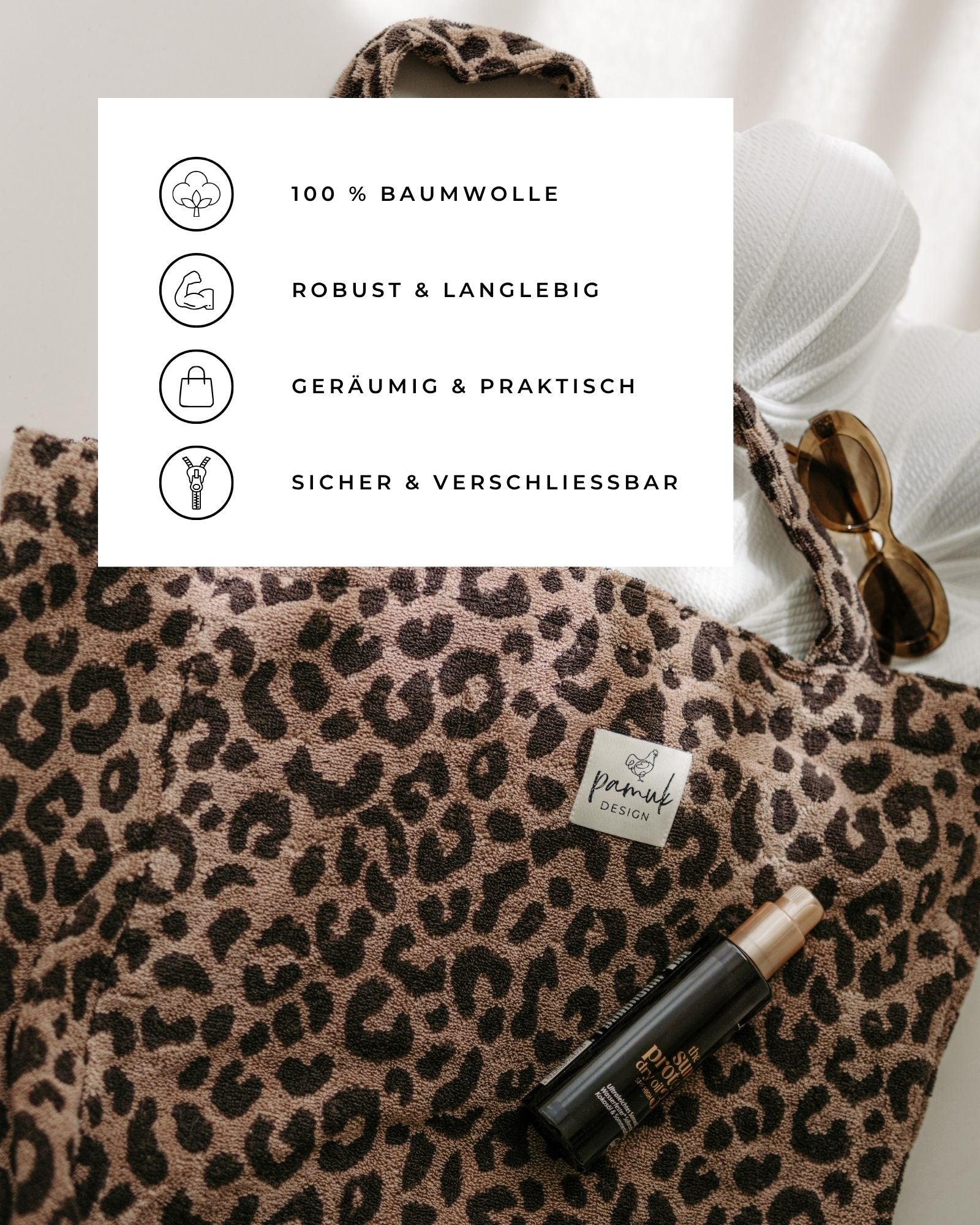 Frottee-Tasche LEO, 45 x 35 x 15 - pamuk design