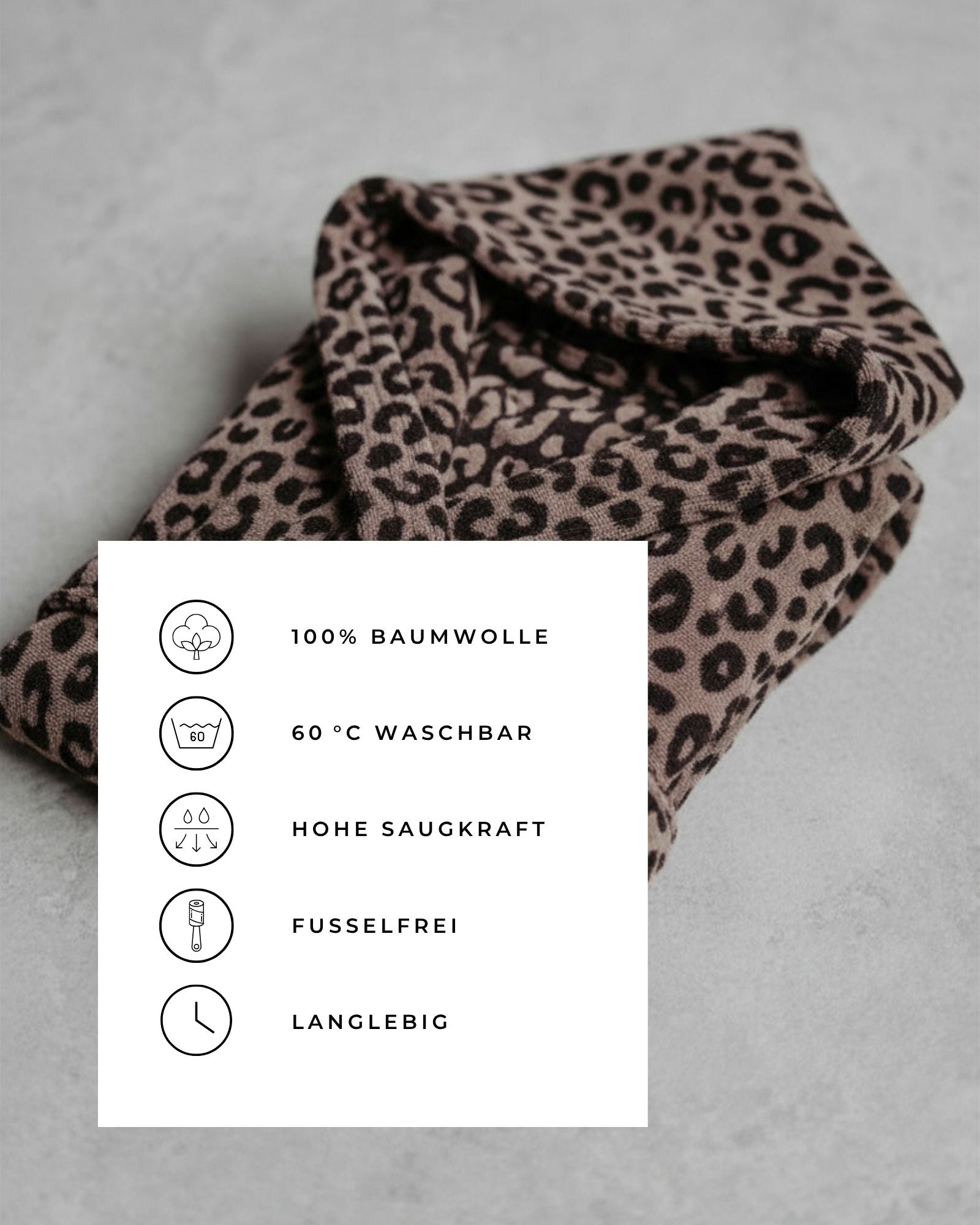Bademantel LEO mit Kapuze, verschiedene Größen
