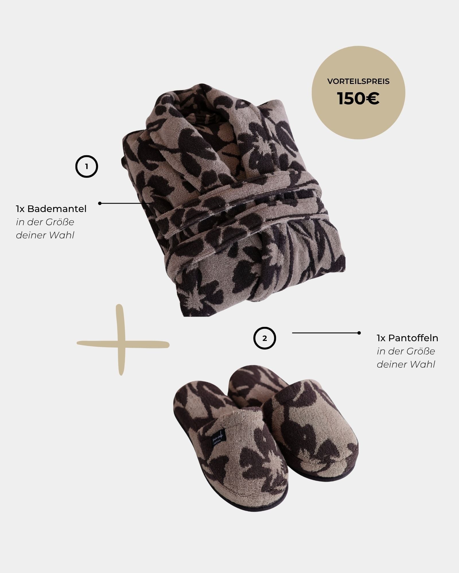 Bundle Bademantel & Slipper FLORA