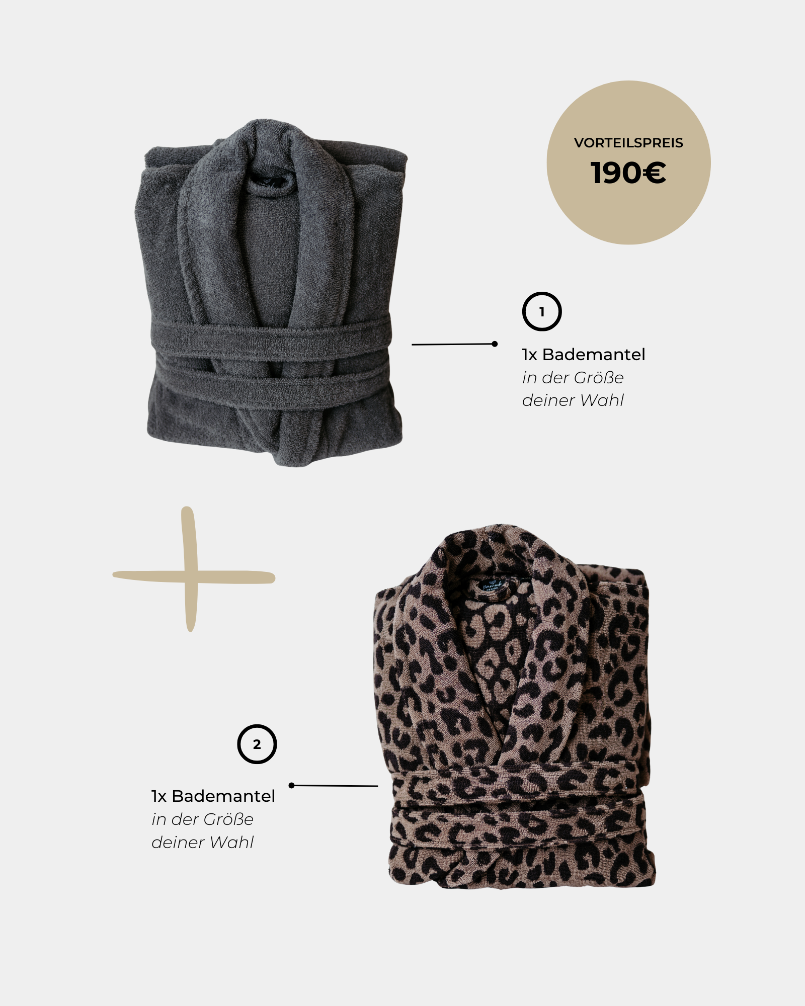 Bundle Pärchen Bademantel Herren ELA Damen LEO 