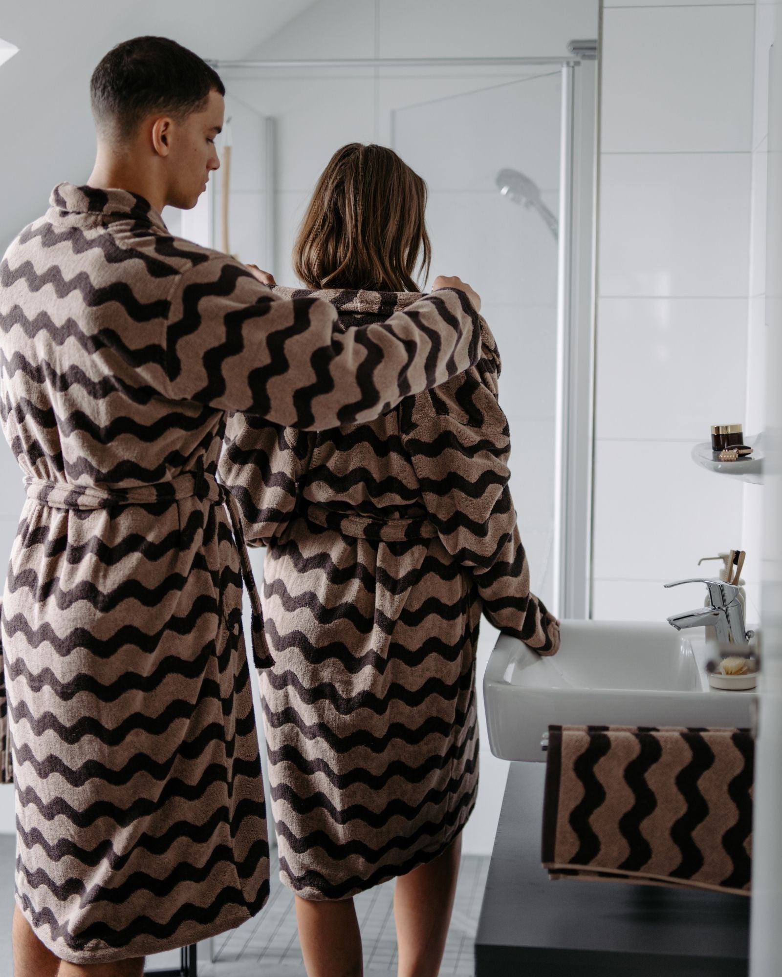 Bundle Pärchen Bademantel Couple VIVA Beige-Braun