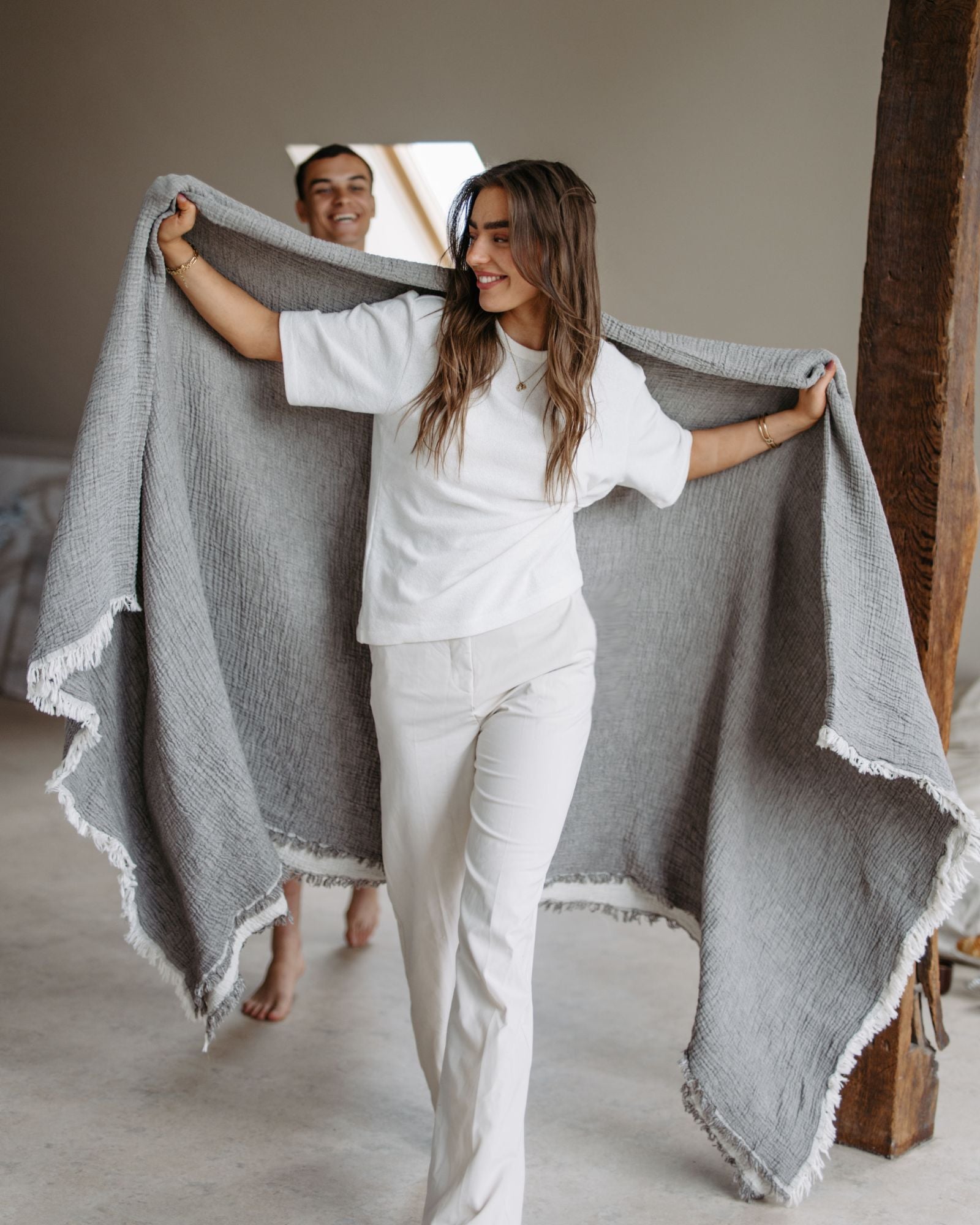 Musselin - Decke SOFYA, 230 x 240 cm - pamuk design