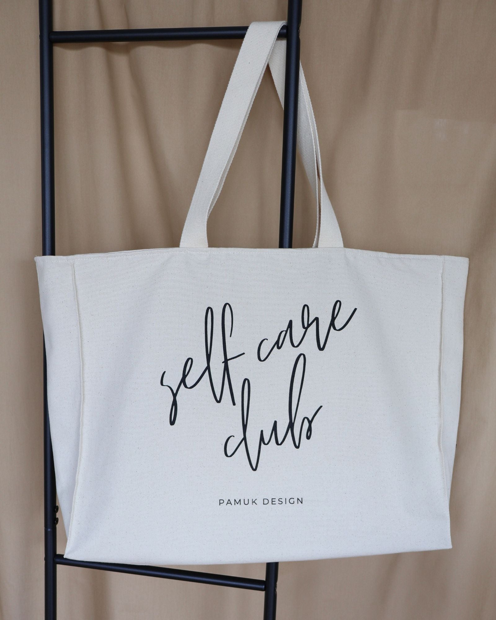 Shopper SELF CARE CLUB, 55 x 45 x 15 cm - pamuk design