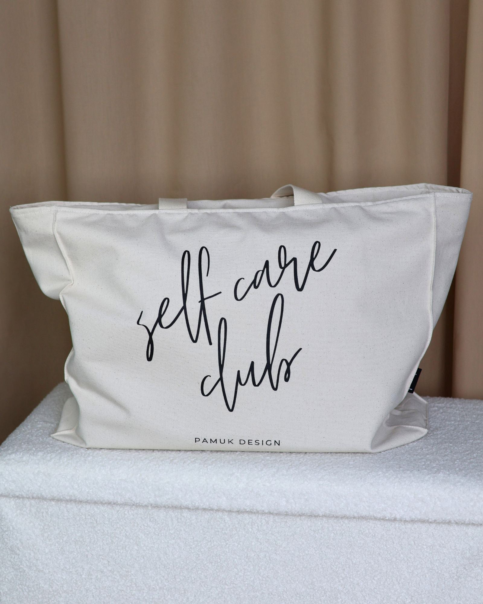 Shopper SELF CARE CLUB, 55 x 45 x 15 cm - pamuk design